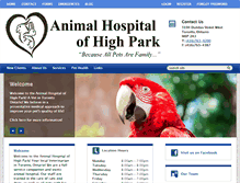 Tablet Screenshot of animalhospitalhighpark.com